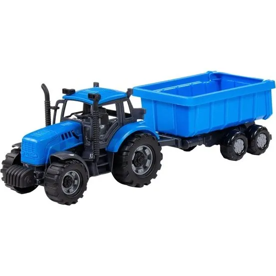 Cavallino Toys Traktor med Tipvogn, Blå, Skala 1:32