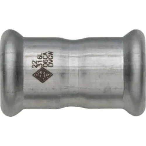 Turbo Inox 18 mm dobbeltmuffe i rustfrit stål