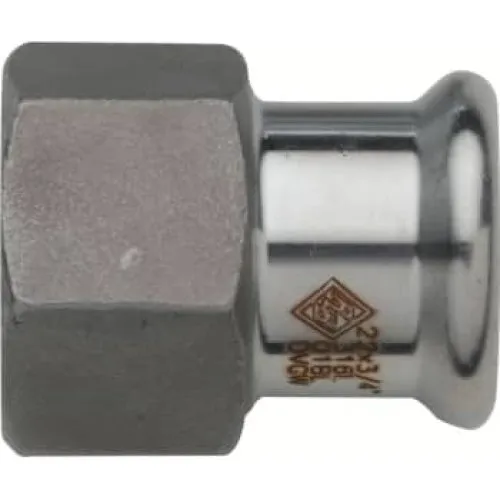 TURBO Inox overgangsmuffe 15 mm x 3/4" M