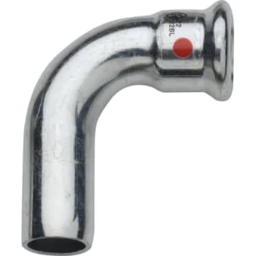 Turbo Steel 18 mm bøjning 90° muffe/nippel