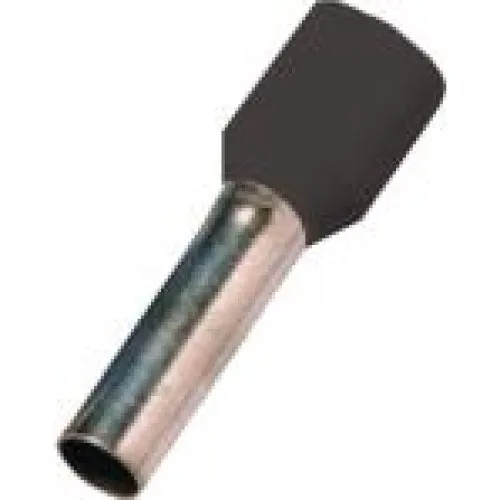 Isoleret terminalrør sort 1,5mm2 L=12mm