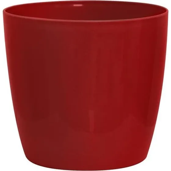 TRÄDGÅRD ID Glänsande plantebeholder med hjul - Rød - 35x32 cm