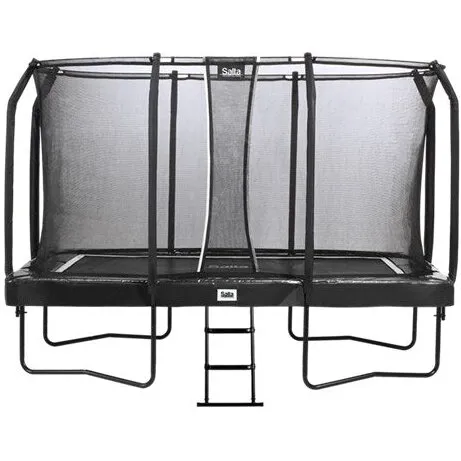 Salta First Class rektangulær trampolin 366x214 cm, sort – inkl. net & stige