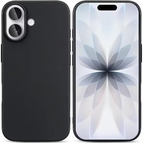 iPhone 17 Silikoneetui - Mat Sort med Kamerabeskyttelse