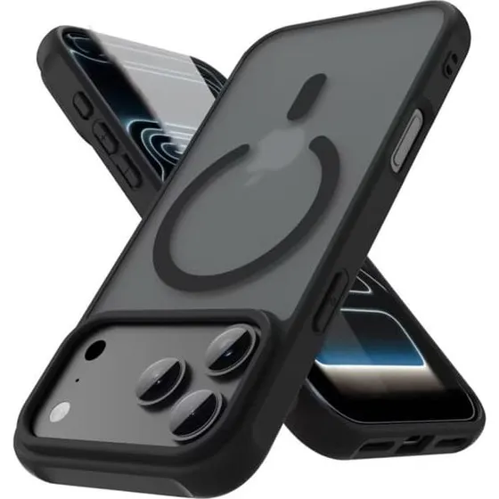 iPhone 17 Pro Max MagSafe Cover - Mat Black - Stødsikker