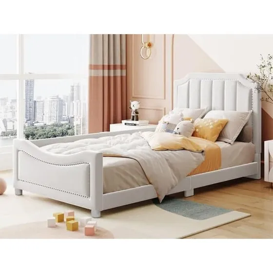 Polstret Børneseng & Sovesofa 90x200 cm med Nitter
