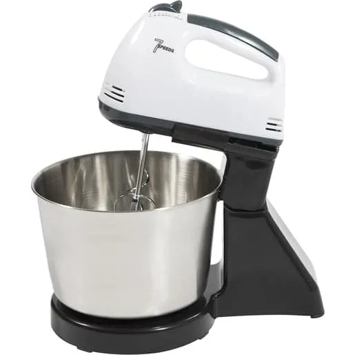 Elektrisk Mixer med 7 hastigheder, ergonomisk håndtag, sølv