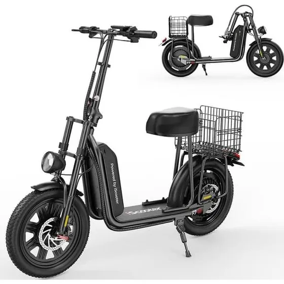 iScooter F7 Elektrisk Scooter - 1000W, 50 km rækkevidde, 16" dæk