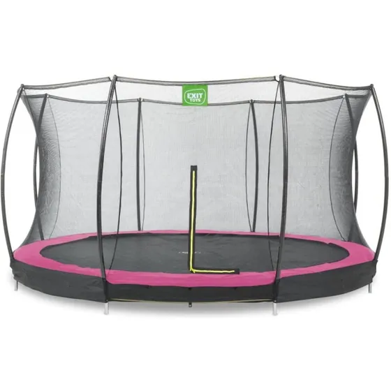 EXIT Silhouette nedgravet trampolin Ø366 cm inkl. net – lyserød
