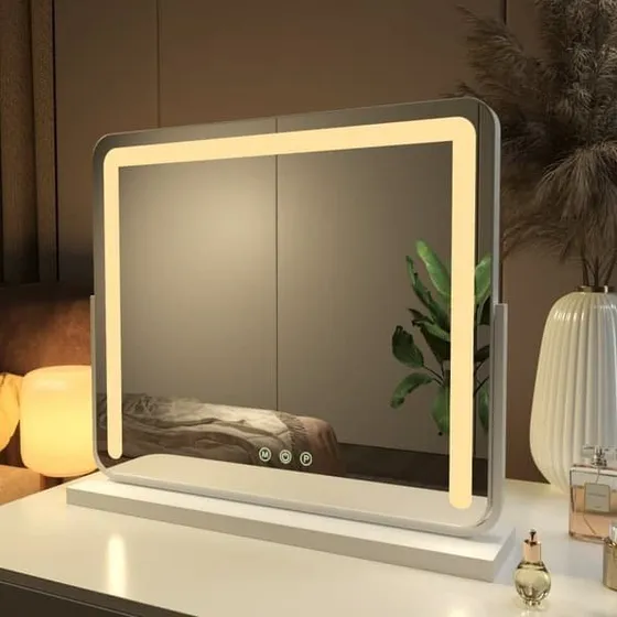 EMKE Hollywood Makeup Spejl 60x52cm - Professionel LED-belysning