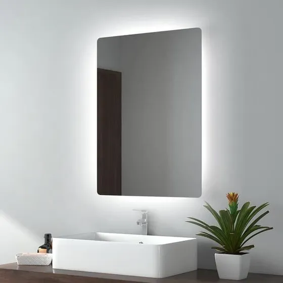 EMKE LED Badeværelsesspejl 70x50 cm - 6500K IP44