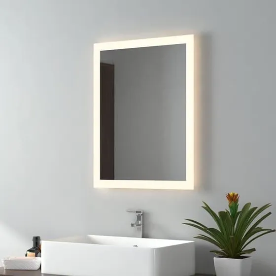 EMKE Badeværelsespejl med LED-lys, 45x60 cm, IP44