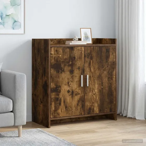 vidaXL Sideboard i røget eg, 72 x 36 x 80 cm