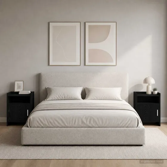 vidaXL Sengeborde 2 stk. Sort eg 40 x 36 x 60 cm