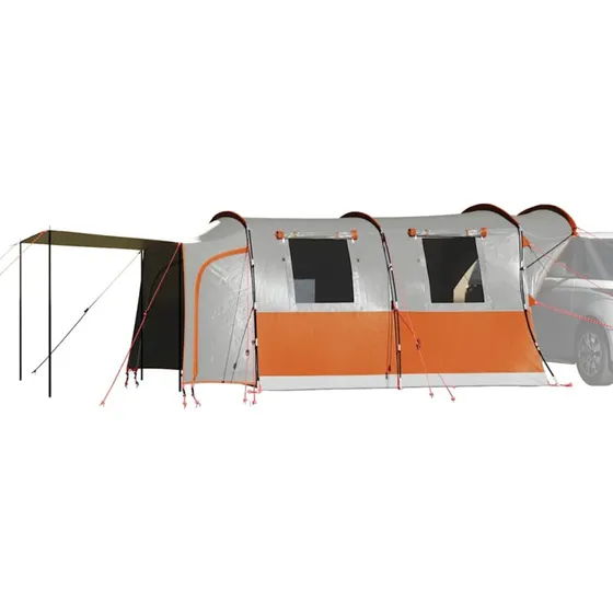 4-personers vandtæt fortelt til bil – grå/orange