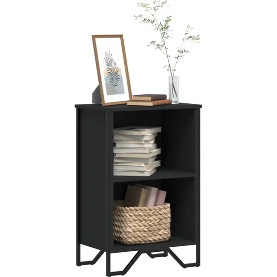 Bogreol i konstrueret træ 50x31x74,5 cm – Sort