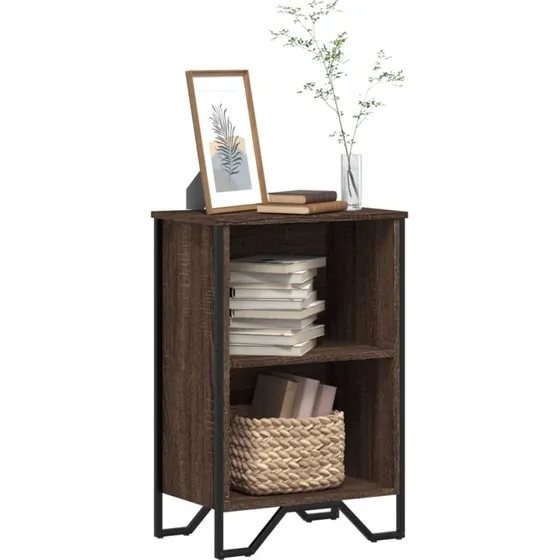 Bogreol i konstrueret træ 50x31x74,5 cm – brun egetræ