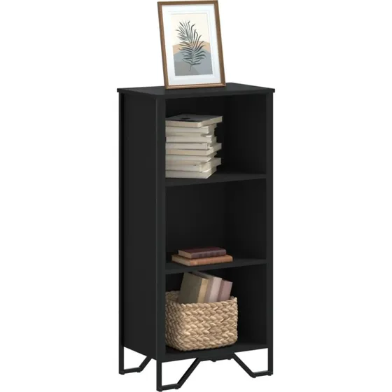 Bogreol 50×31×106 cm i konstrueret træ, sort