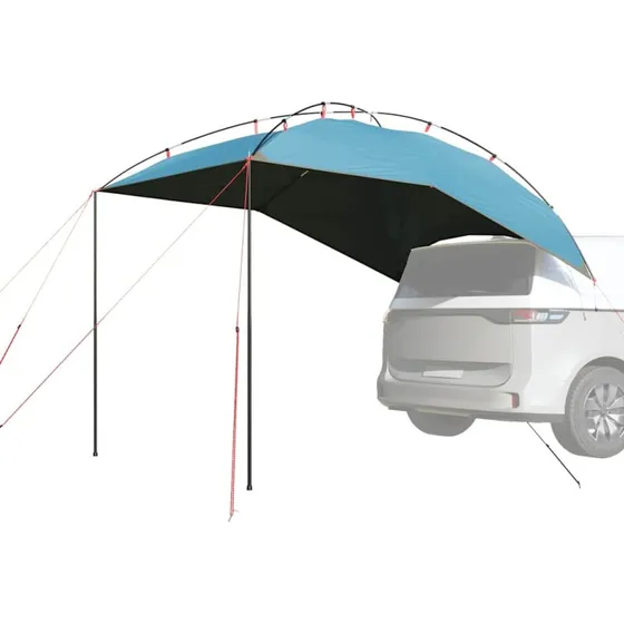 Vandtæt bilfortelt blå – nem opsætning og ekstra plads