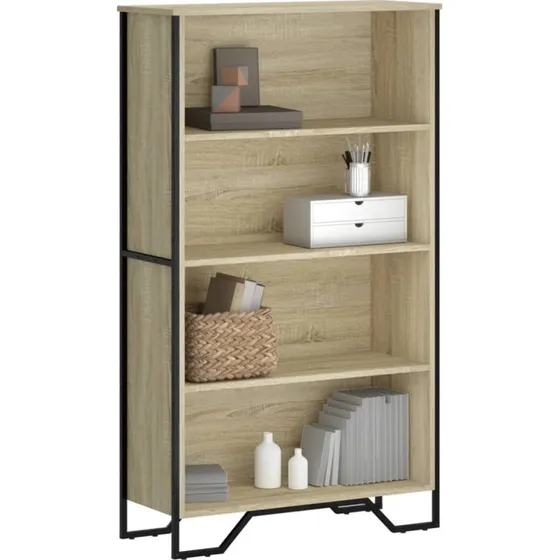 Bogreol 80x31x137,5 cm – Sonoma-eg, konstrueret træ