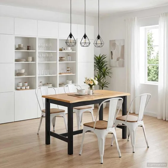 VidaXL EKAI Høj Bar Bord i Massivt Fyrretræ - Sort - 112x70x91 cm