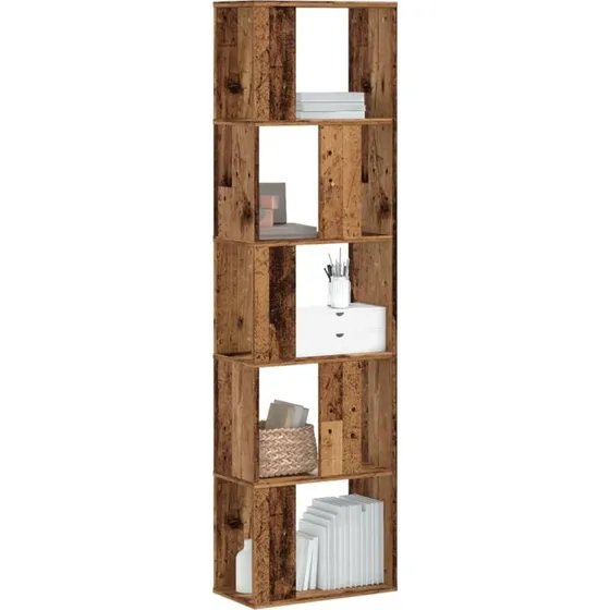 Bogreol 45x23,5x162,5 cm  5 hylder, konstrueret tr