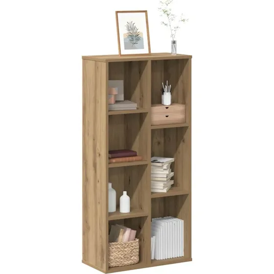 Bogreol 50x25x105 cm i egetrsfarve  7 hylder