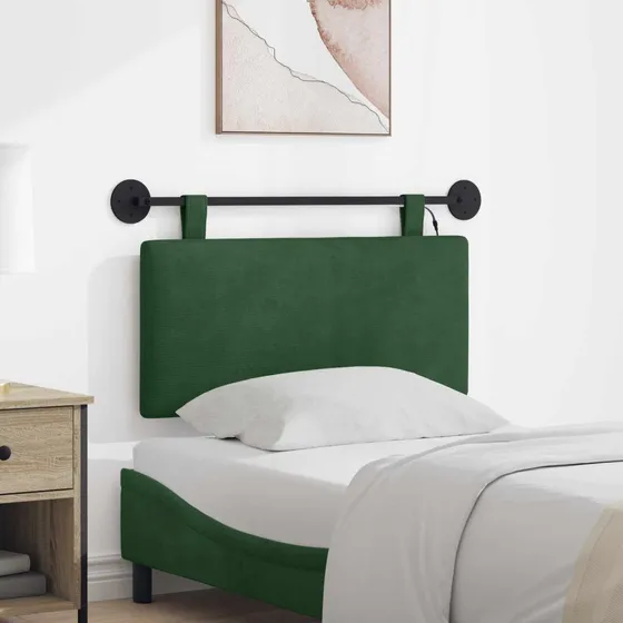 vidaXL Hængende sengegavl Jungle Grøn Velour 100 x 55 cm