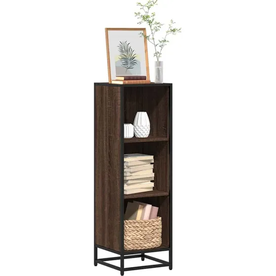 Bogskab i konstrueret træ 33,5x33x107,5 cm - Brun egetræ