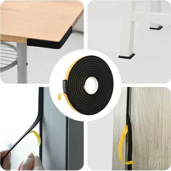 vidaXL Selvklæbende CR-skum tape, sort, 15mm x 5m (20 stk.)