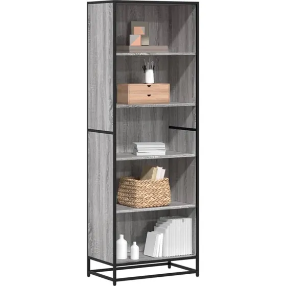 Bogreol 60x35x170,5 cm - Sonoma eg/metalstel