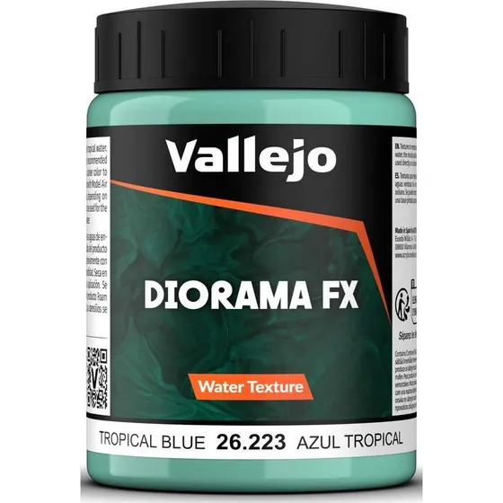 Vallejo Diorama FX Water Texture - Tropical Blue - 200 ml