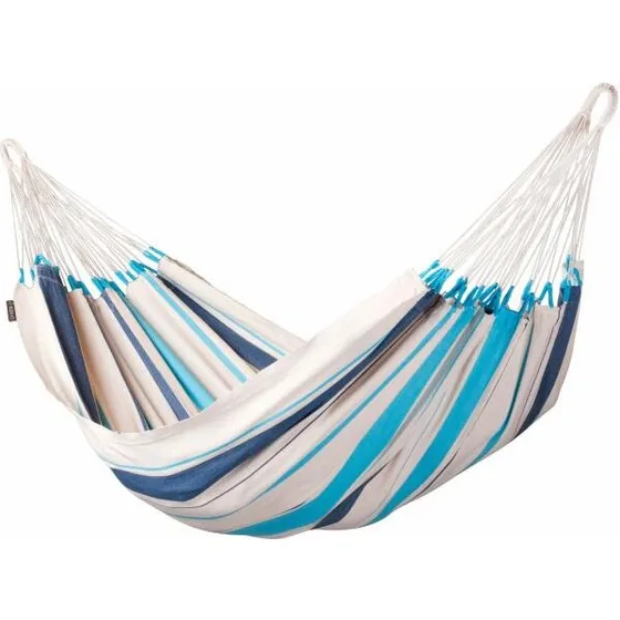 La Siesta Caribeña Aqua Blue - Single bomuldshængekøje