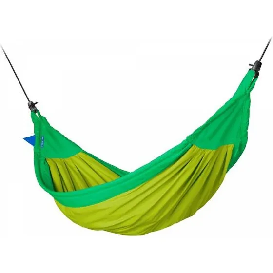 La Siesta Moki Froggy børnehængekøje i økologisk bomuld, foret - inkl. ophæng