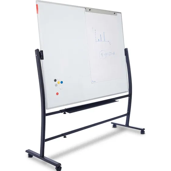 Rocada 360º dobbeltsidet mobil whiteboard 100 x 150 cm