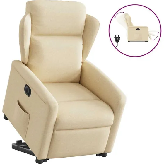 Eldrevet lænestol med løftefunktion – creme