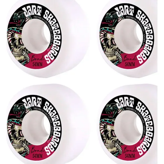 Jart Bondi 83B Skateboard Hjul 54mm - Hvid/Sort/Pink