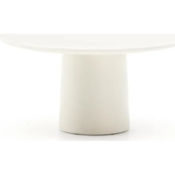 Kave Home Albanella sofabord, rund, hvid cement Ø85 cm