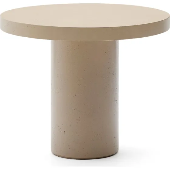 Kave Home Aiguablava rundt havebord i beige cement (Ø90)