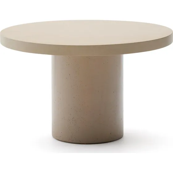 Kave Home Aiguablava rundt spisebord i beige cement Ø120 cm