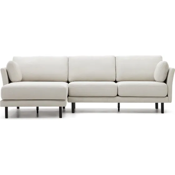 Kave Home Gilma 3-personers sofa med chaiselong i grå chenille