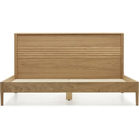 KAVE HOME Lenon sengeramme med sengegavl, natur egetræ (180x200)