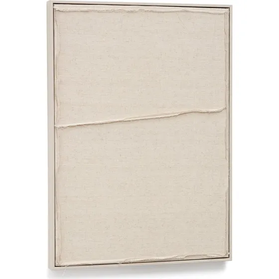 Kave Home Maha deio Vægkunst i ramme, beige 72x52 cm
