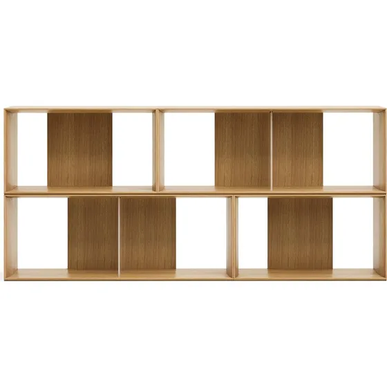 Kave Home Litto Bogreol i egefiner, 168x76x30 cm