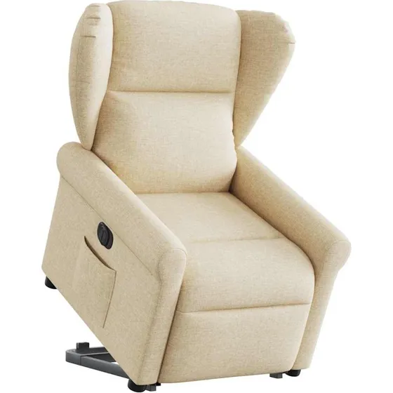 Eldrevet lænestol med løftefunktion – creme