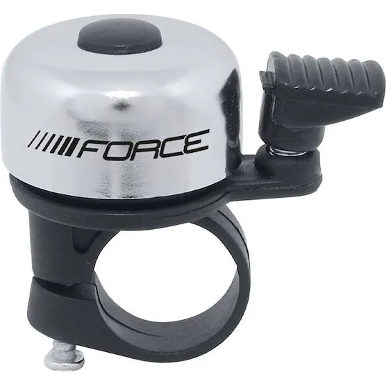 FORCE Mini ringeklokke sølv 22,2mm stål/plastik