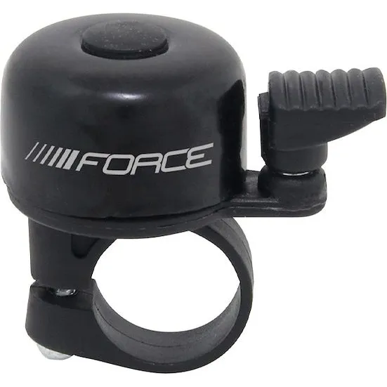 FORCE Mini ringeklokke sort 22,2mm stål/plastik