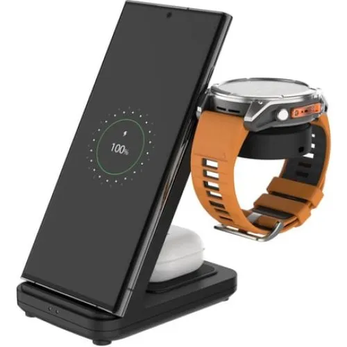 FIXED FIXPOS-GA-BK 3-i-1 Trådløs Ladestation til Garmin og Qi