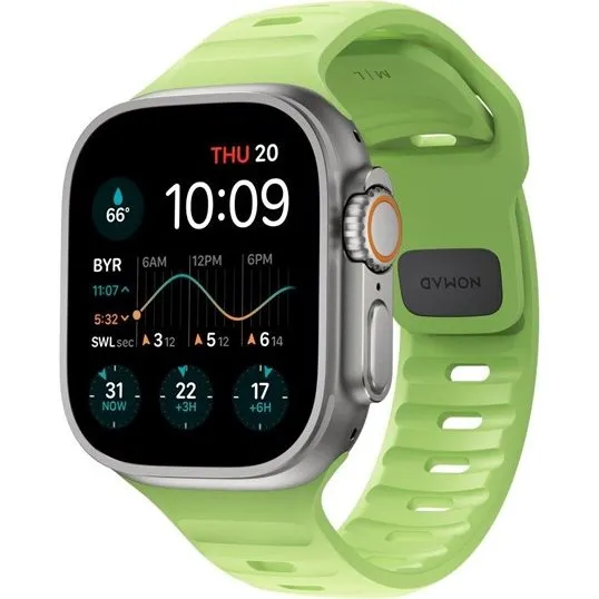 Nomad Sport Band 45mm - Glow 2.0 Lysegrøn