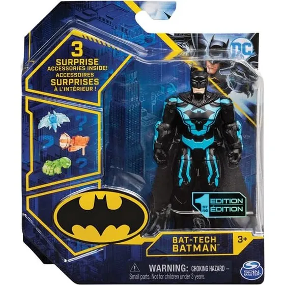 Spin Master Batman Bat-Tech figur med 3 hemmeligt tilbehør, 10 cm